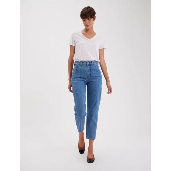 Ines De La Fressage High Rise‎ Straight Luna Jeans Blue Size 27 - Picture 1 of 11